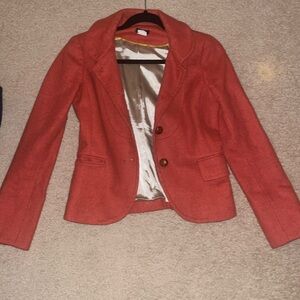 Orange Wool J Crew blazer